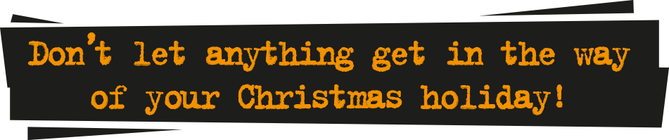 don't let anything get in the way of your christmas holiday